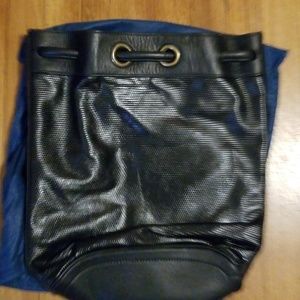 Black leather backpack brand new